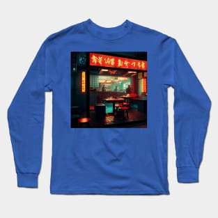 Cyberpunk Tokyo Ramen Shop Long Sleeve T-Shirt